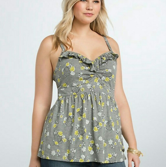torrid Tops - Torrid Ruffled Babydoll Tank Top